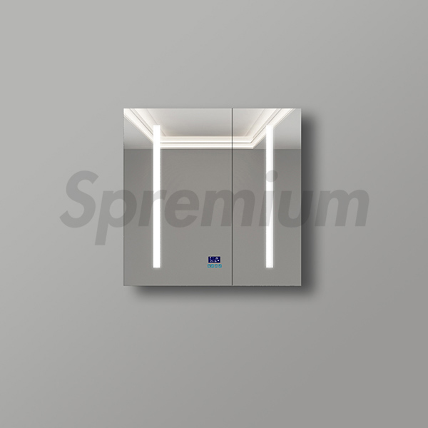 S-1600 Frameless Illuminated Mirror Cabinet with Mirror Defogger and Bluetooth