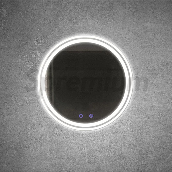 S-3251 Circle Bathroom Mirror with LED Lights and Demister