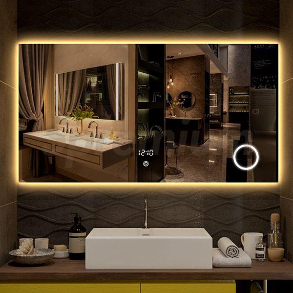 S-3616 China Illuminated Bathroom Mirrors with Built In Magnifying Mirror